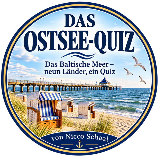 DAS OSTSEE-QUIZ nimmt dich mit auf eine unterhaltsame Entdeckungsreise rund um das Baltische Meer. Erlebe die Ostsee von Deutschland bis Finnland – mit spannenden Fragen, überraschenden Fakten und jeder Menge Ostsee-Wissen.